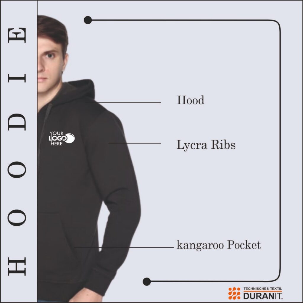round neck hoodie with kangroo pocket multi colour for winters customized