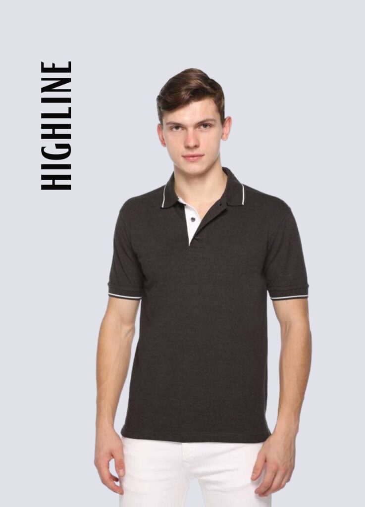 highline t shirt single multi colour half sleeves
